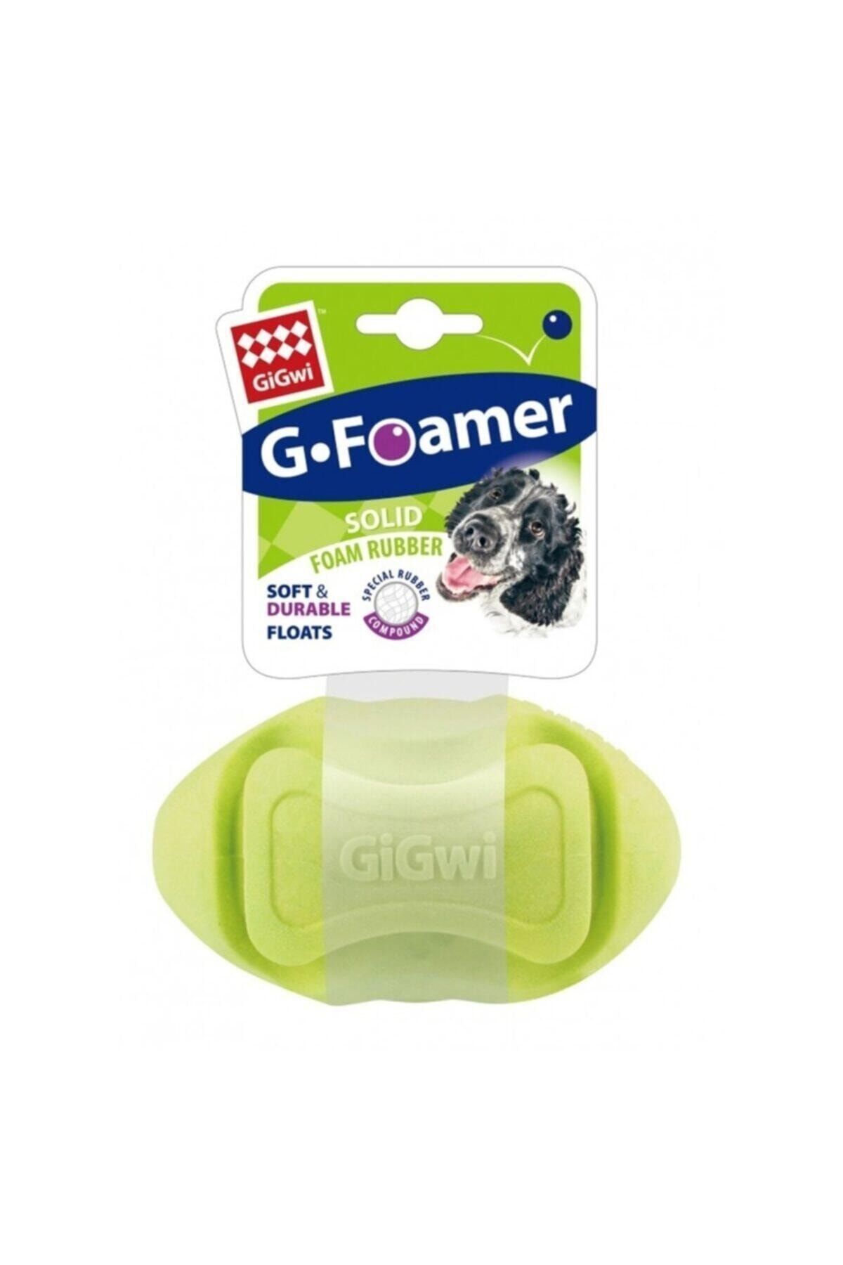Gigwi 8206 Kauçuk Diş Kaşıma Topu Rugby Yeşil