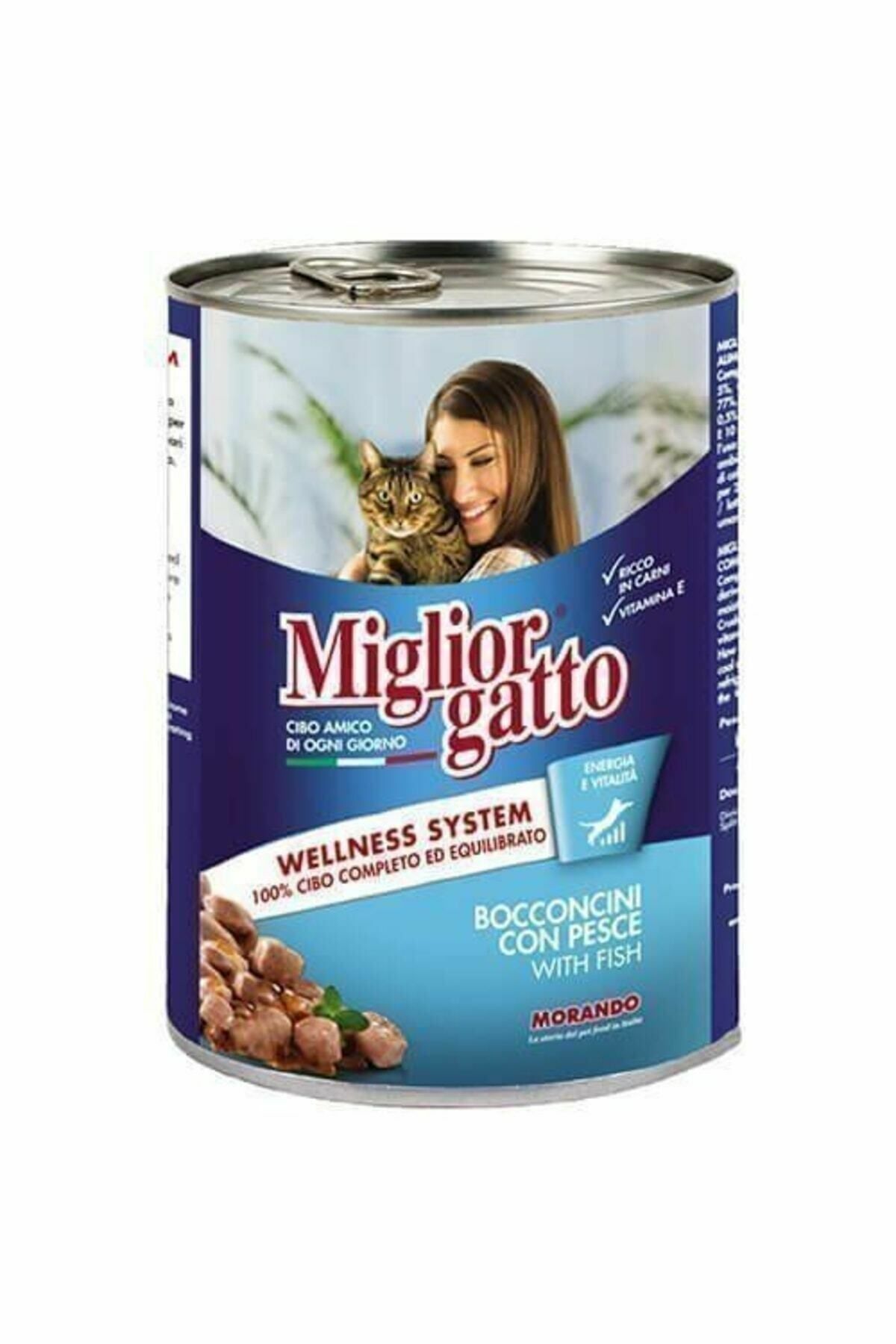 Miglior Gatto Parça Etli Balıklı Konserve Kedi Maması 405 gr