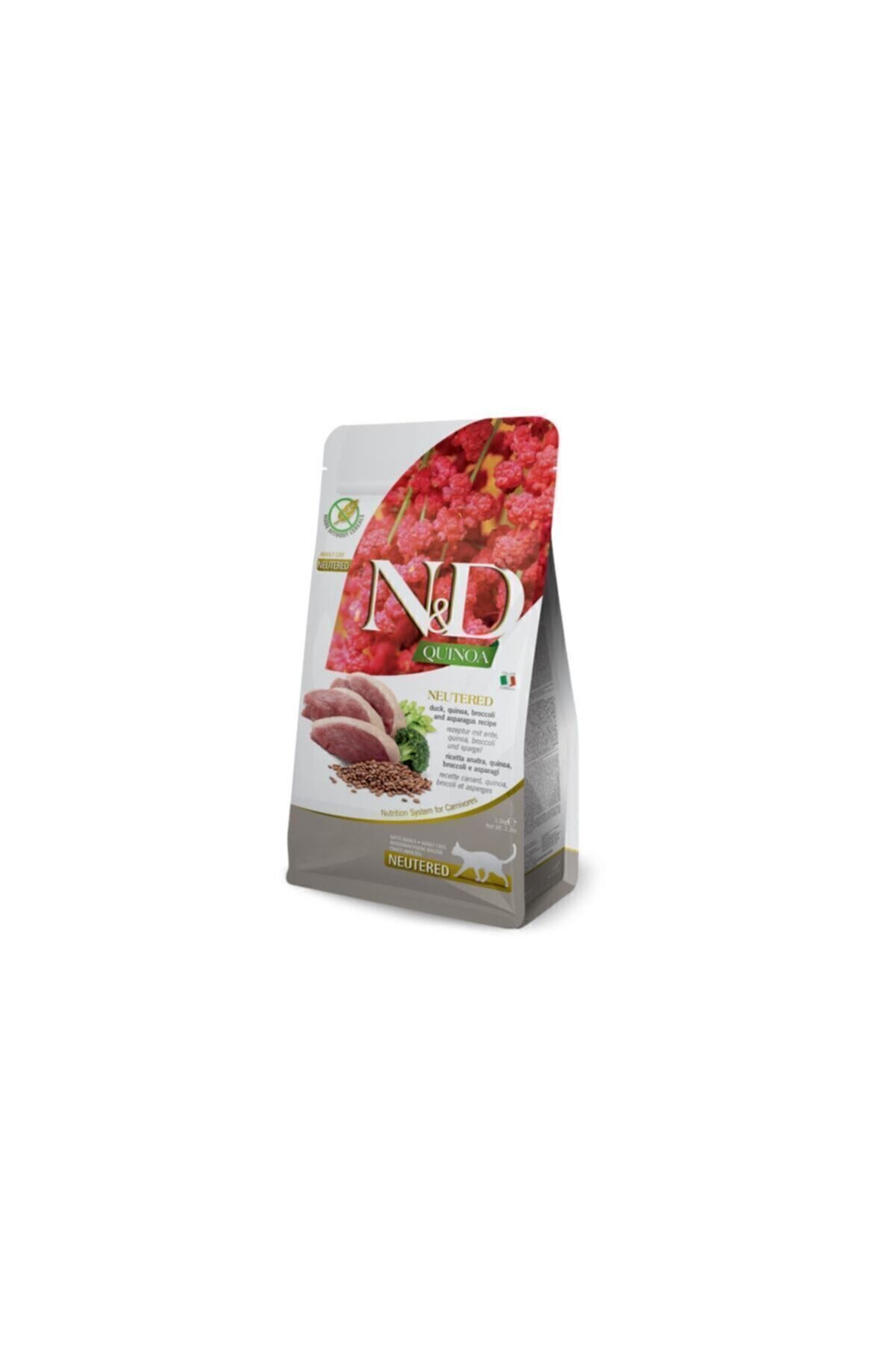 N&D Quinoa Ördek Ve Brokolili Kısırlastırılmıs Yetişkin Kedi Maması 1500 G
