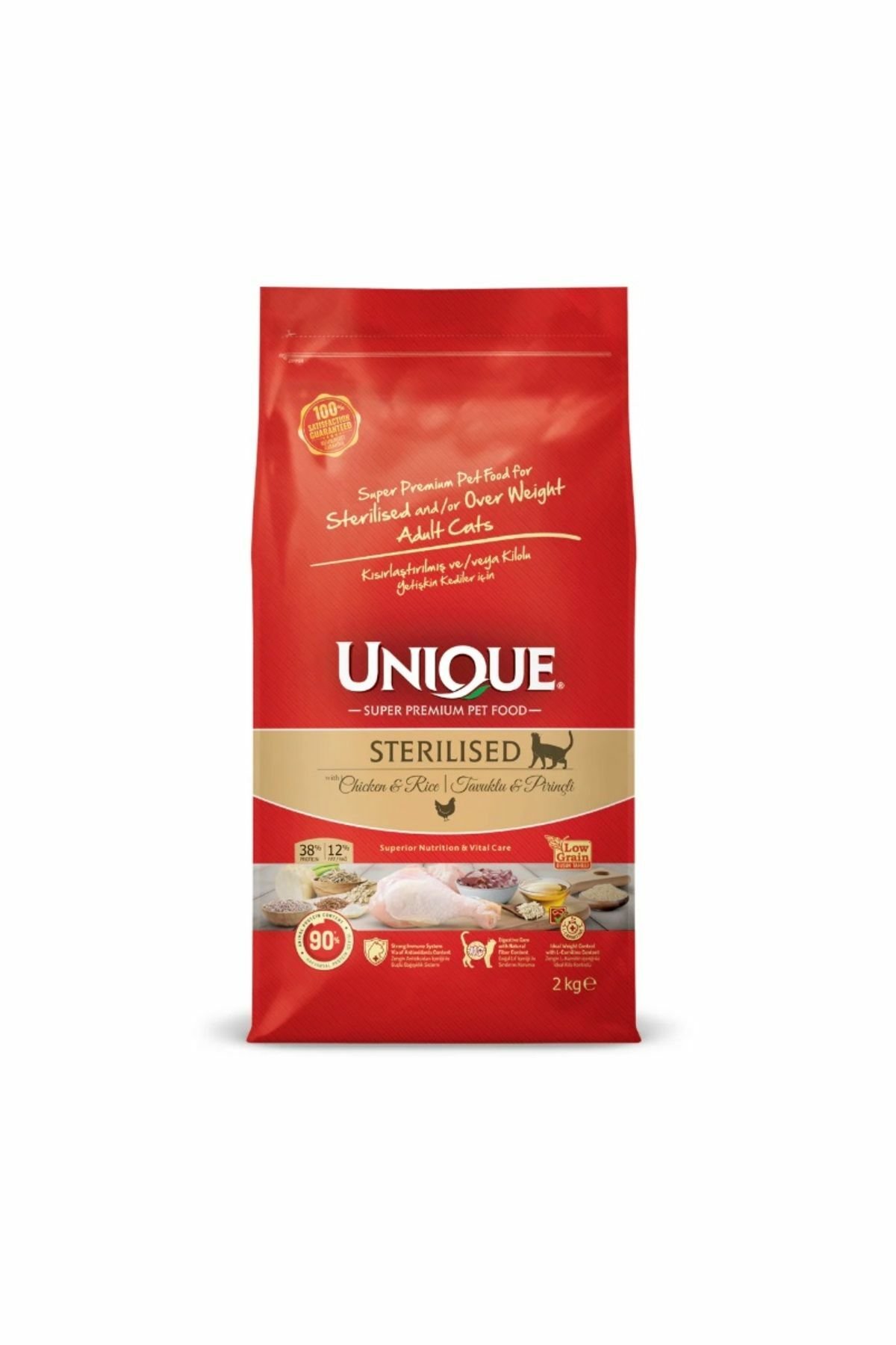 Unique Sterilised Tavuklu Kedi Maması 2 Kg
