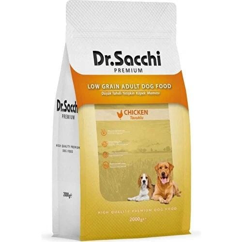 Dr. Sacchi Premium Düşük Tahıllı Tavuklu Yetişkin Köpek Maması 2 Kg