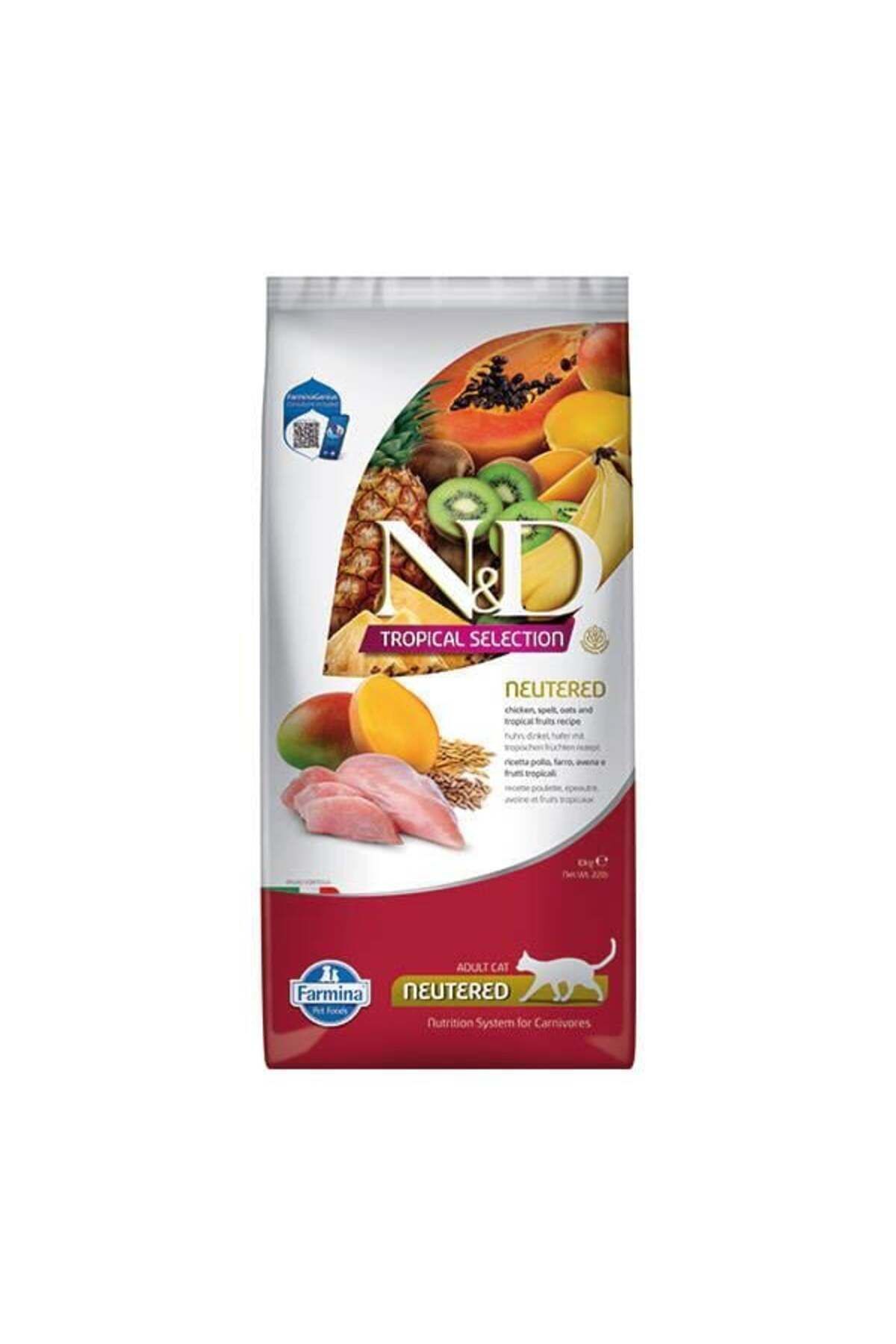 N&D Tropical Tavuklu Kısırlaştırılmış Kedi Maması 10 Kg