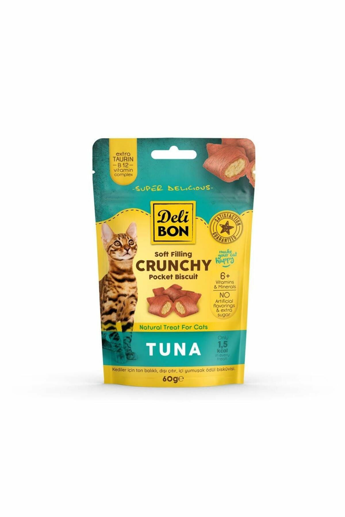 Delibon Crunchy Ton Balıklı İçi Dolgulu Ödül Bisküvisi