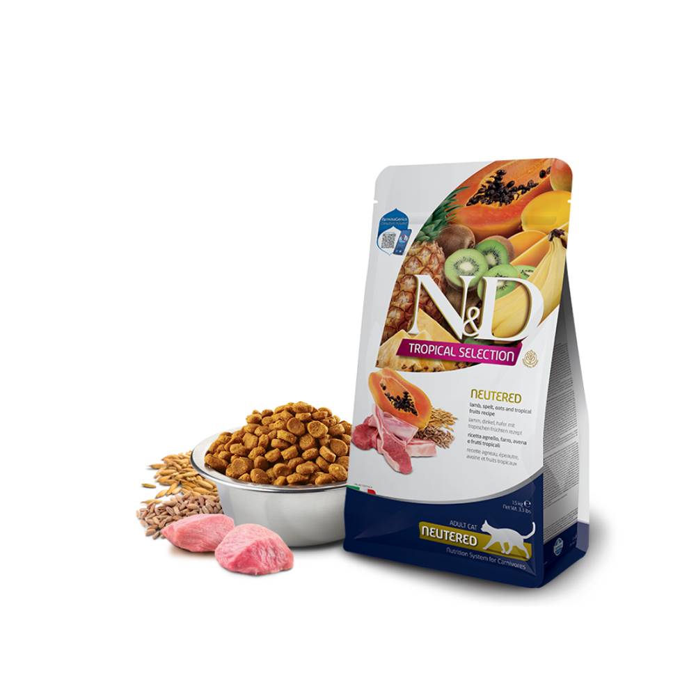 N&D Tropical Selection Kuzu Etli Kısırlaştırılmış Kedi Maması 10 Kg