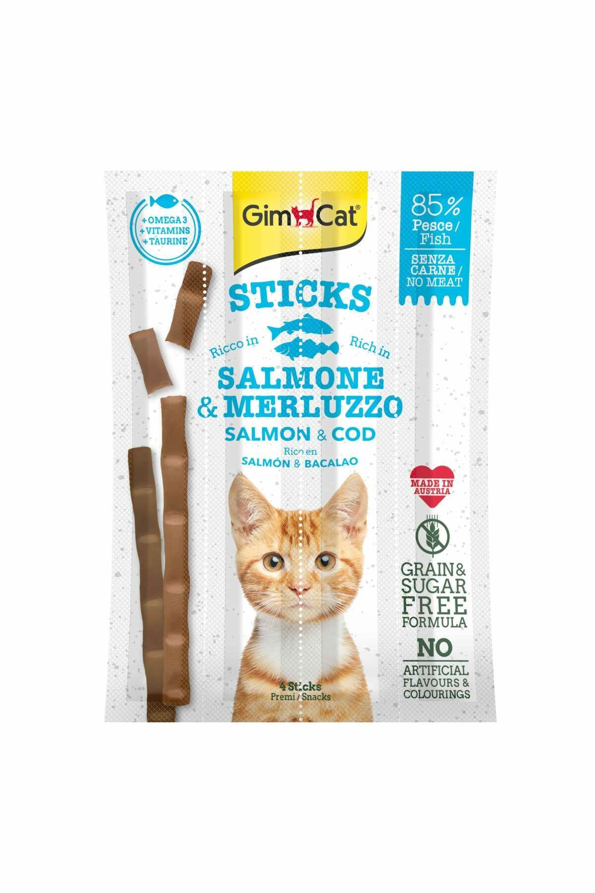 Gimcat Sticks Somon Morina Tahılsız Ödül Çubukları 4'lü 20 gr