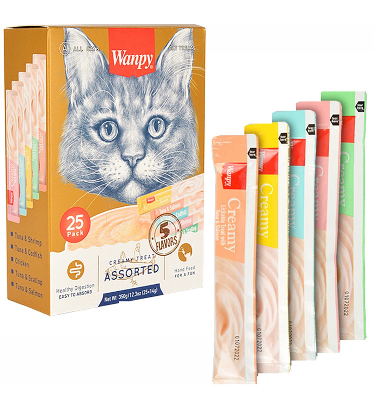 Wanpy Karışık Kedi Sıvı Ödülü 14 gr 25li Paket