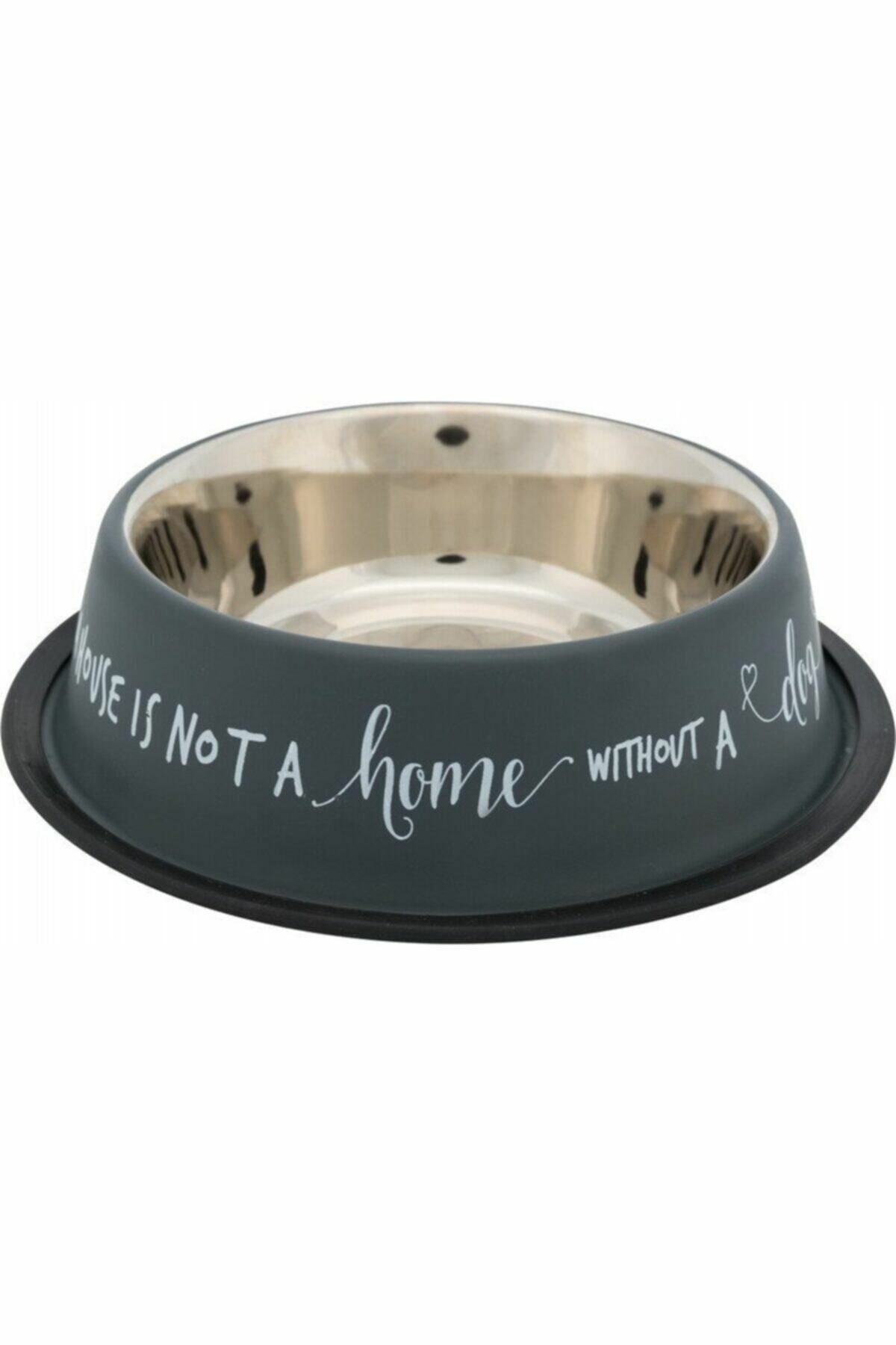 Trixie Köpek Mama Ve Su Kabı Paslanmaz Çelik 0.90lt 23cm Gri