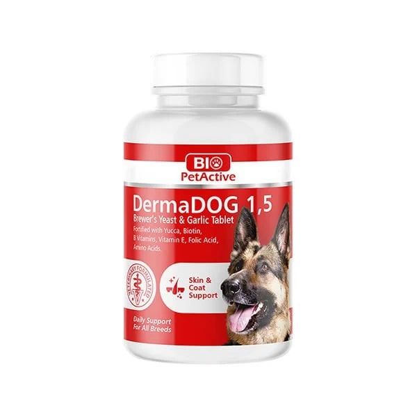 Bio PetActive Dermadog 1,5 Çinko Sarımsaklı Mayası Tableti 75 Gr - (50 Tablet)
