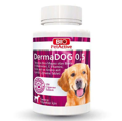 Pet Active Dermadog Küçük Irk Köpekler Için Sarımsaklı Maya Tableti 150 Adet 75 Gr