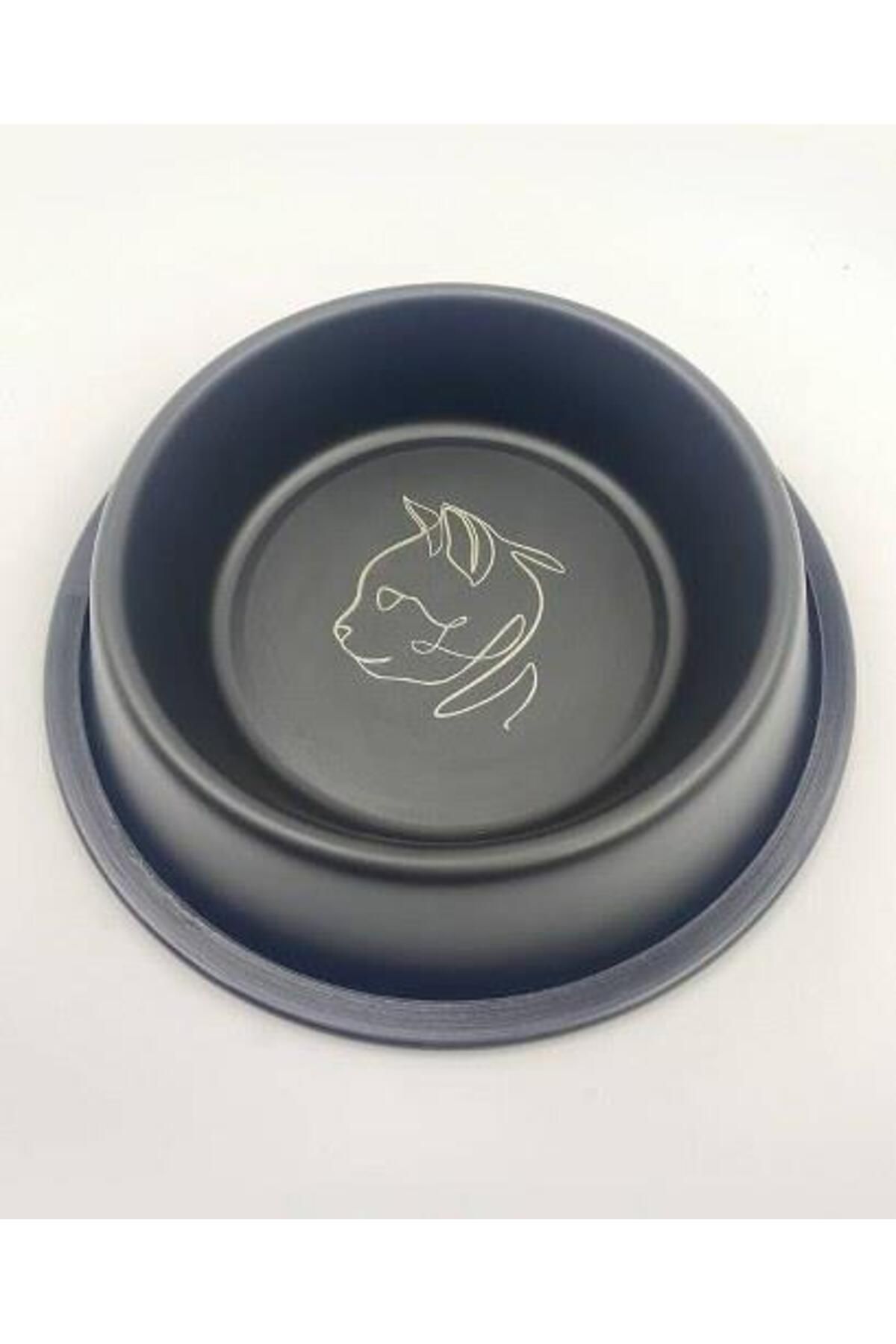 Playfull Desenli Çelik Mama ve Su Kabı 8 Oz