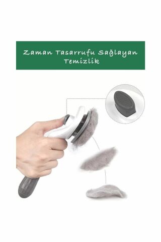 Kedi Köpek Tarağı Otomatik Temizlenen Tuşlu Evcil Hayvan Fırçası Kedi Köpek Tüy Kıl Toplama Tarağı