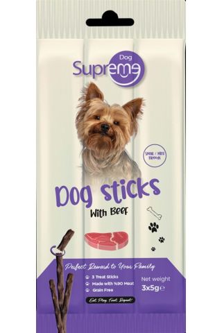 Supreme Dog Sığır Etli Ödül Çubuk 3x5 gr X 6 Adet