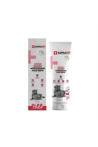 Supravet Kitten & Mother Kalsiyum Ve Taurinli Multivitamin Malt Paste 100 Gr