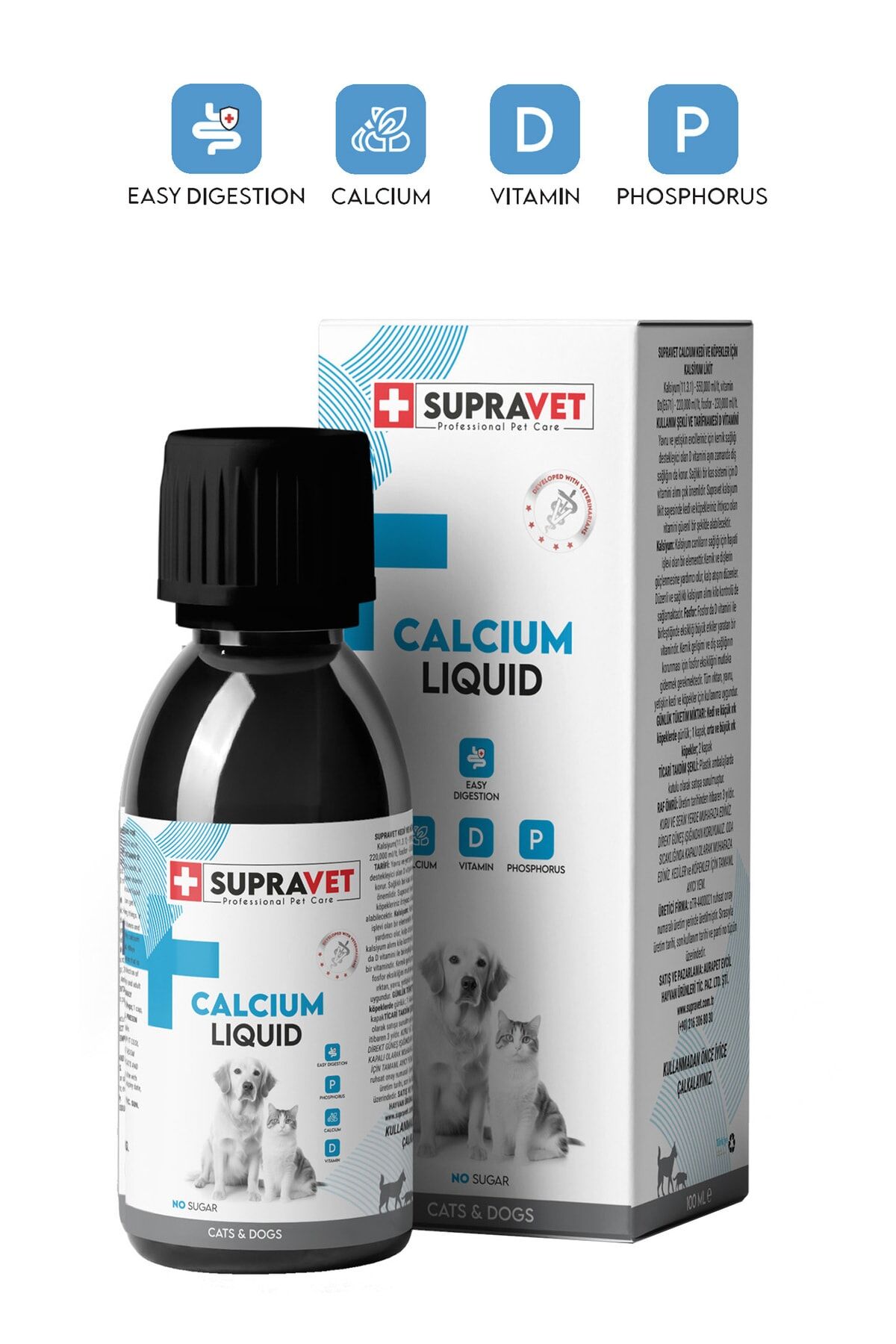Supravet Cat Calcıum Fosfor Kedi Sıvı Besin Takviyesi 100 ML ( SUP032 )