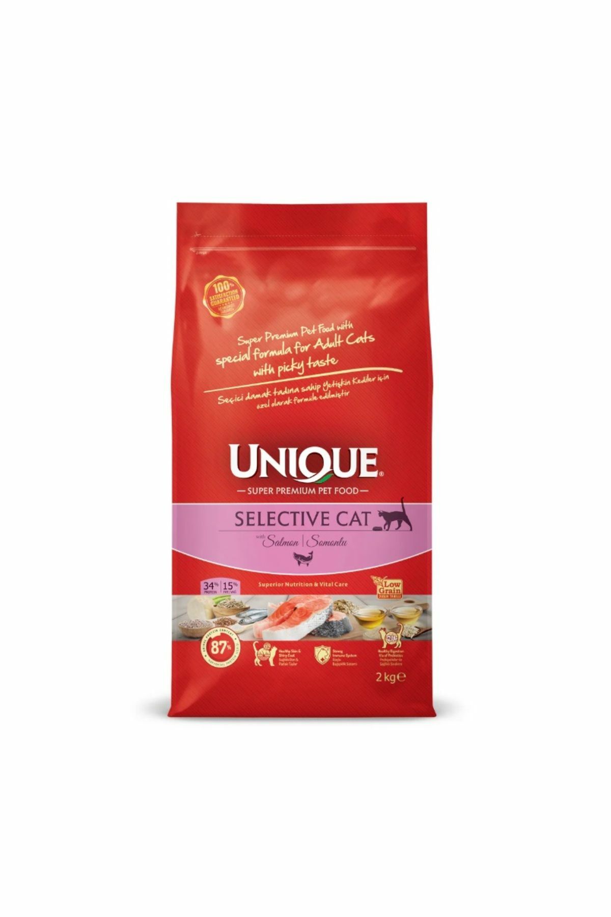 Unique Selective 2 Kg Seçici Kediler Için Somonlu Kuru Maması