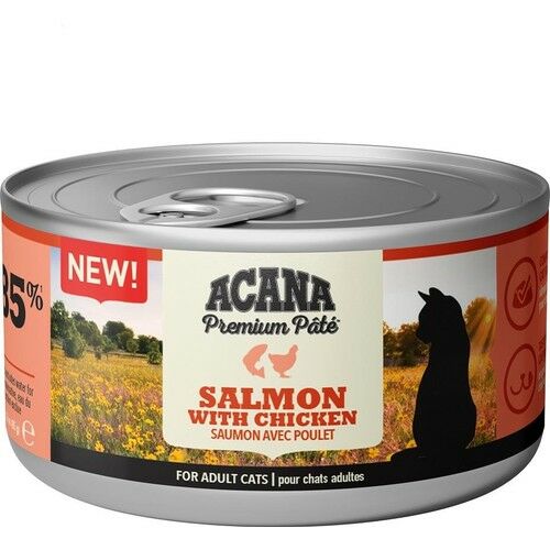 Acana Premium Pate Somon Balıklı ve Tavuklu Ezme Yetişkin Kedi Konservesi 85gr
