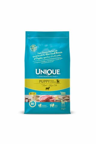 Unıque Küçük Irk Yavrular Için Kuzu Etli Kuru Köpek Maması 3 Kg