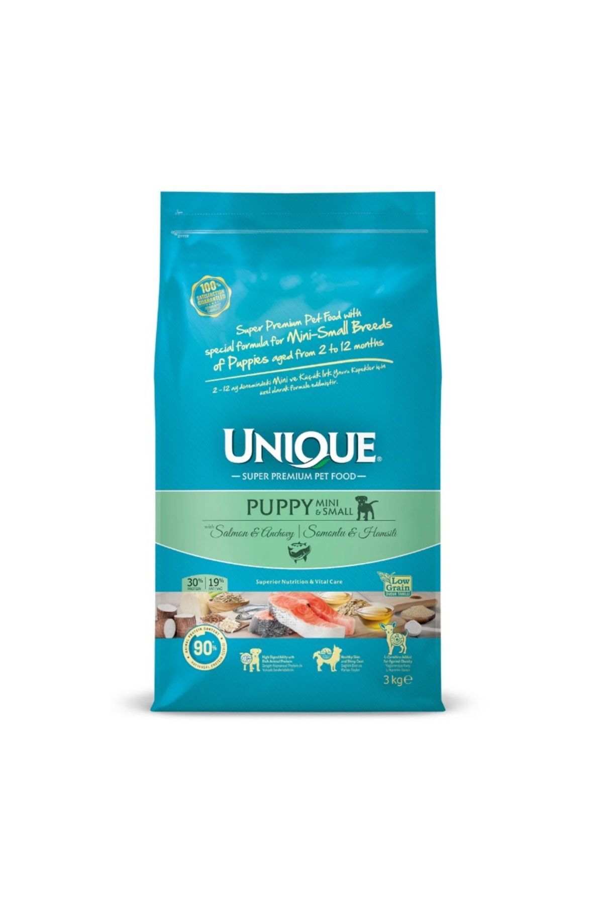 Unıque Küçük Irk Somonlu Hamsili Yavru Köpek Maması 3 Kg