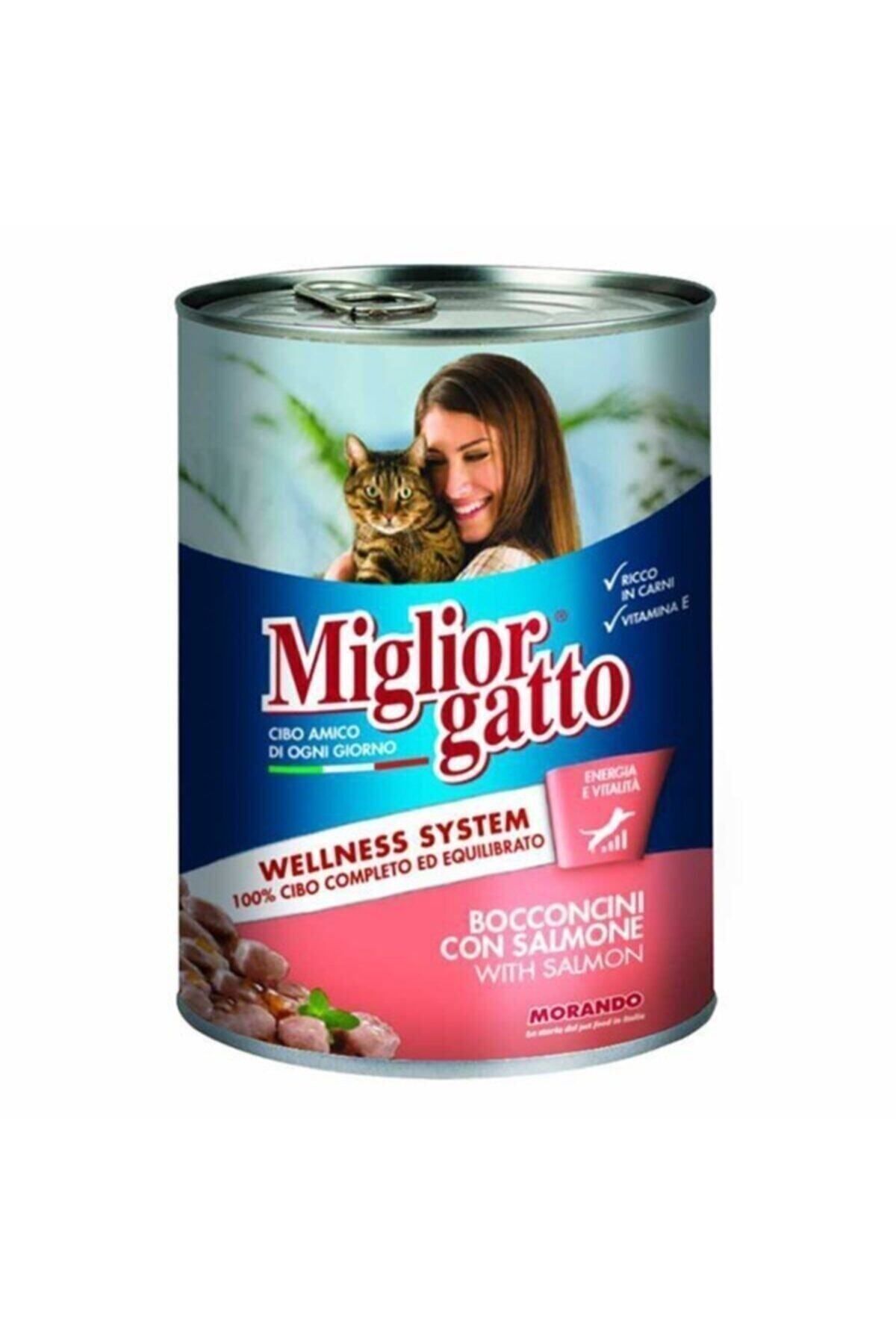 Miglior Gatto Somon Balıklı Yetişkin Kedi Konservesi 405 Gr x 24 Adet