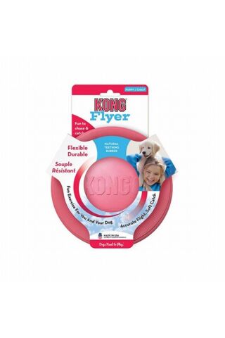 Kong Puppy Yavru Köpek Için Frizbi Pembe/mavi