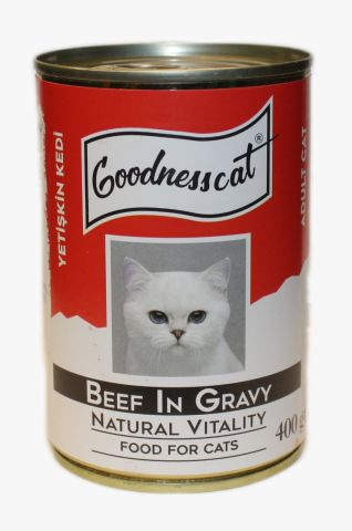 Goodness Cat Biftekli  Kedi Konservesi 400 gr Biftekli x 24 Adet