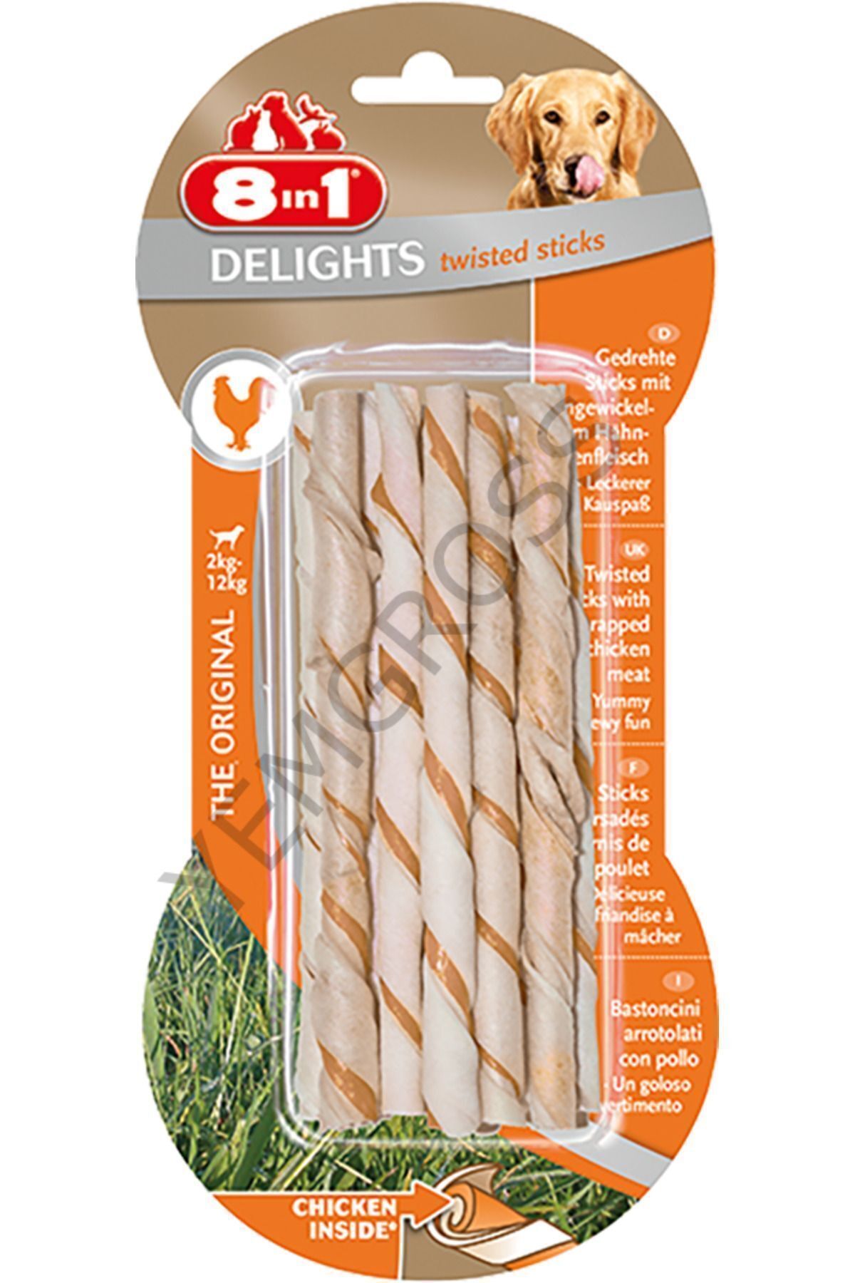 8in1 Delights Bones Köpekler Için Twested Sticks 10 Lu