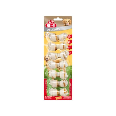 8in1 Delights Bones Düğümlü Tavuklu Köpek Kemiği 84 gr 7 Adet
