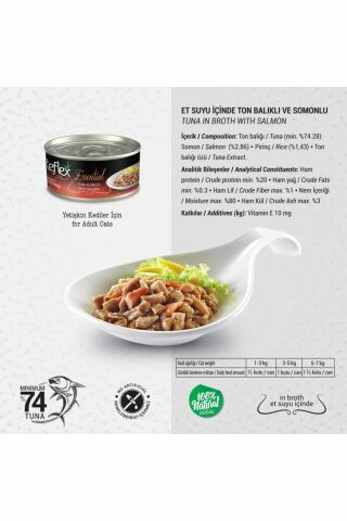 Reflex Plus Essential Ton Balığı Somonlu Kedi Konservesi 70 gr