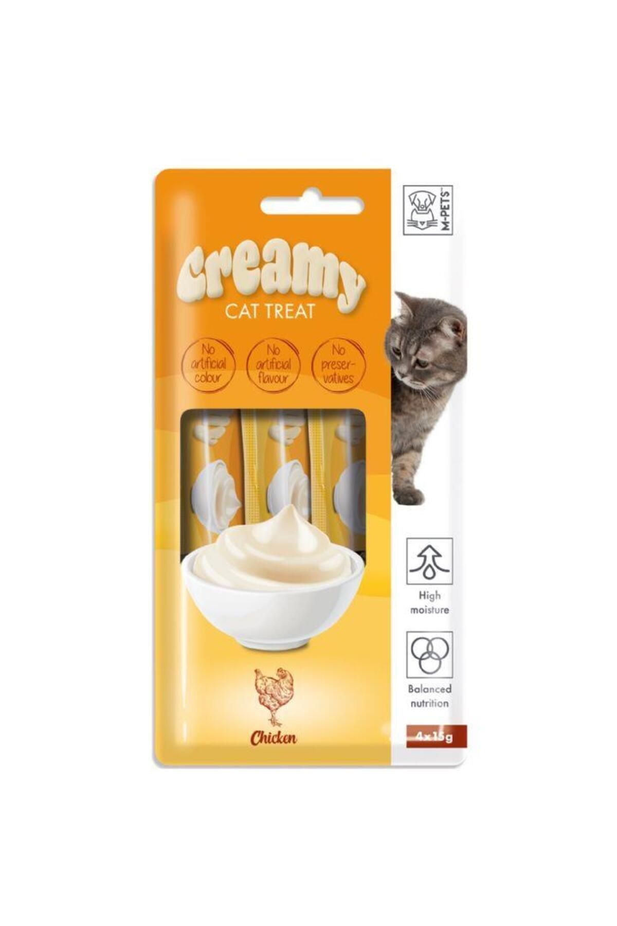 M-PETS Creamy Tavuklu Kedi Ödülü 4x15gr