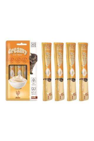 M-PETS Creamy Tavuklu Kedi Ödülü 4x15gr