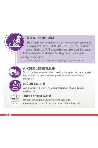 Royal Canin Sensible 33 Hassas Sindirimi Destekleyici Yetişkin Kedi Maması 2 Kg